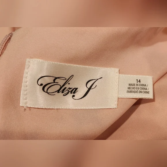 Eliza J Pink Floral Wrap Dress Sz 14 - Picture 2 of 10